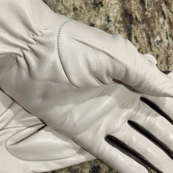 LEATHER & CASHMERE Made in ITALY --Lined Gloves NEW!! - Picture 10 of 12